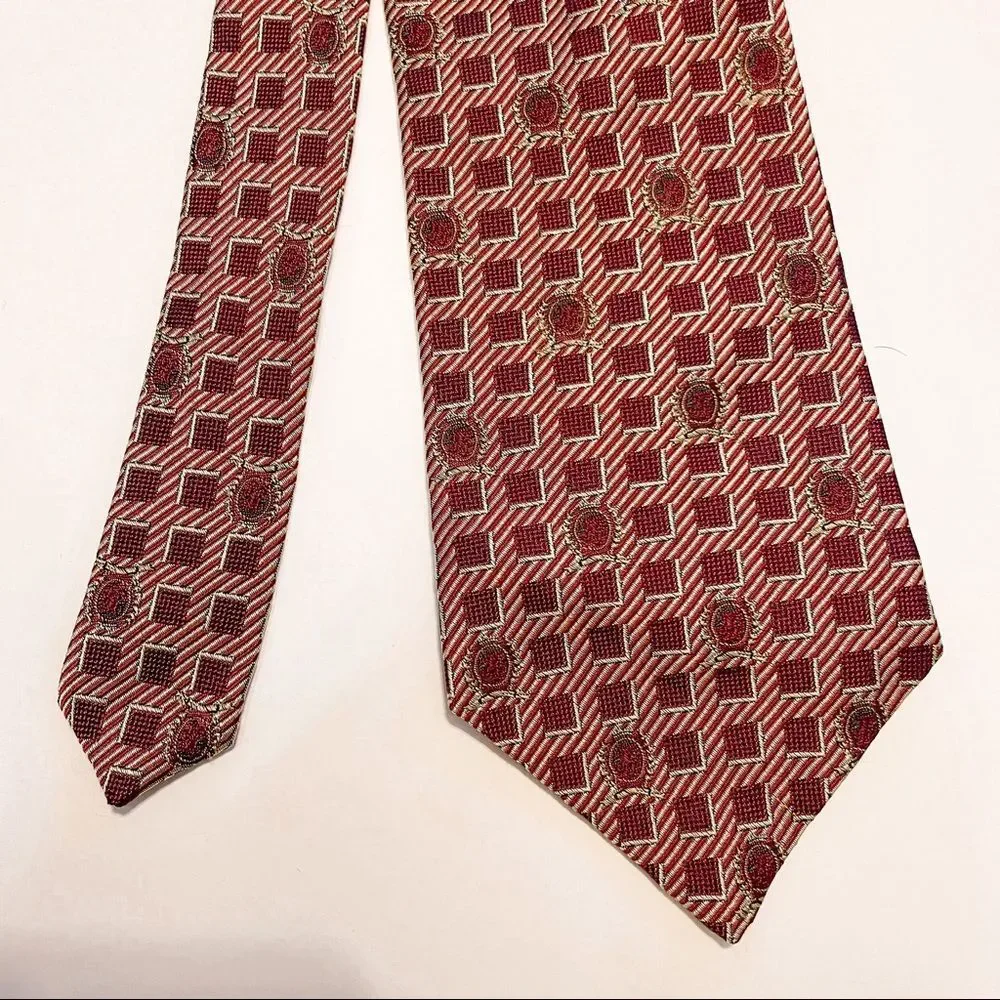 Tommy Hilfiger Red Men’s‎ 100% Silk Neck Tie - Picture 5 of 5